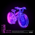 Neon bike .Racing Bicycle ,vector ,illustration.